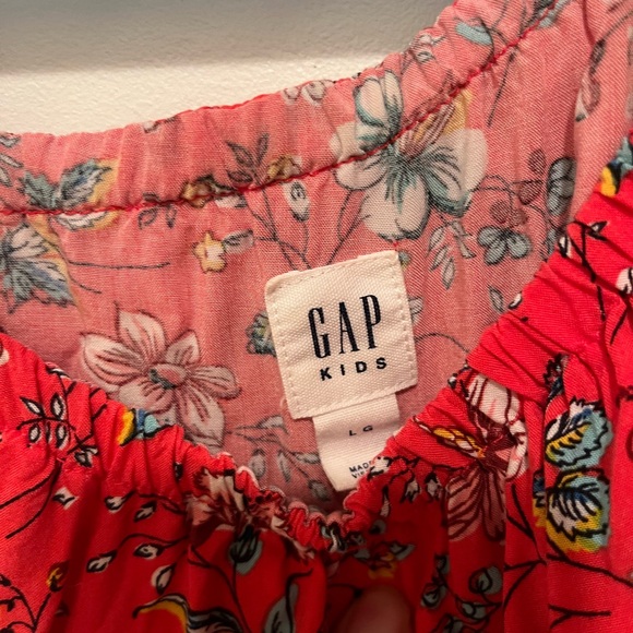 Girls Gap red floral one should dress. Size Large - Picture 4 of 4